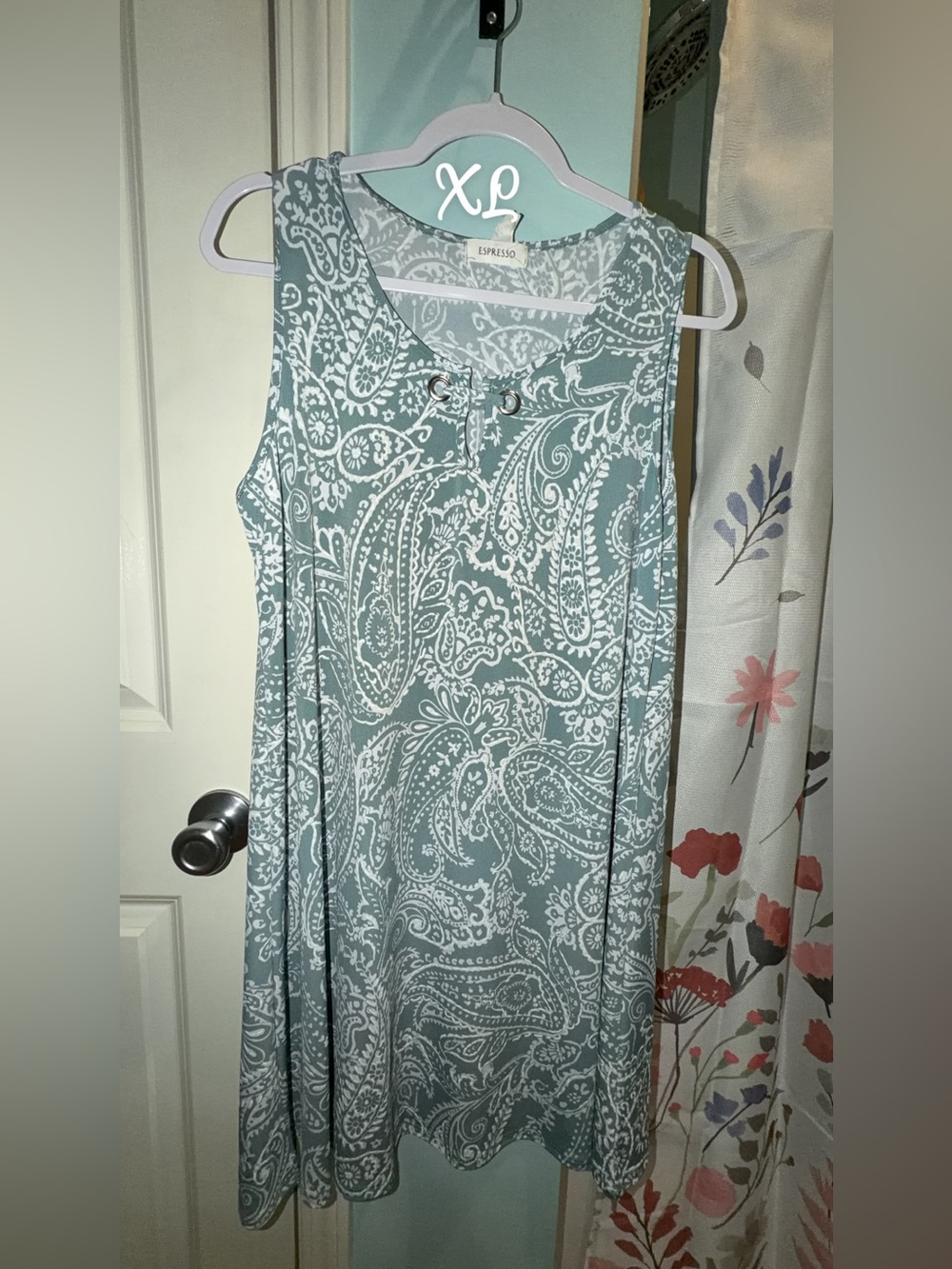 Espresso Sage Paisley Dress